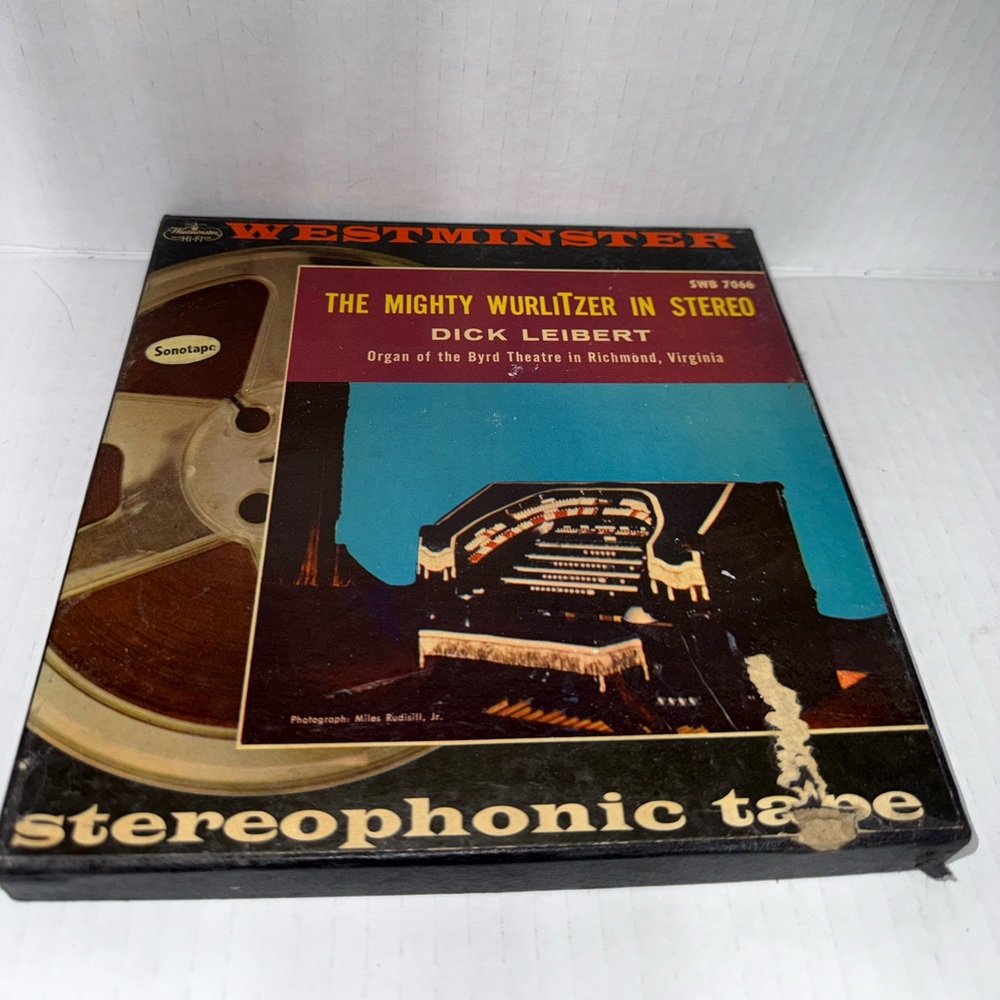 Dick Leibert ‎– The Mighty Wulitzer In Stereo Reel To Reel Estate Item
